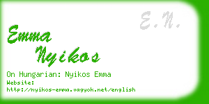 emma nyikos business card